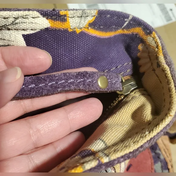 LUCKY Floral Canvas Suede Tote Bag - Picture 8 of 15